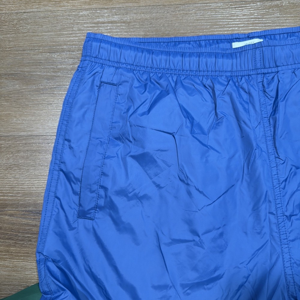 Lacoste LIVE MEDIUM Lined Windbreaker Pants Green Blue Color Block Track Jogger - Picture 4 of 13